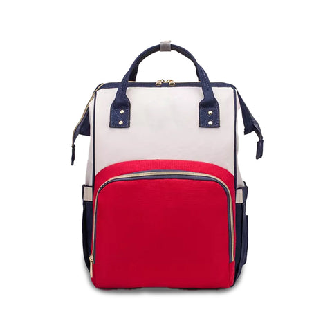 Chinmay Kids Large Capacity Mother Bag Diaper Backpack (Red White)