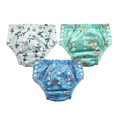 Chinmay Kids Swim Diaper for (6m-3 Year) Boys and Girl, Reusable Adjustable Washable One Size (Pack Of 3)