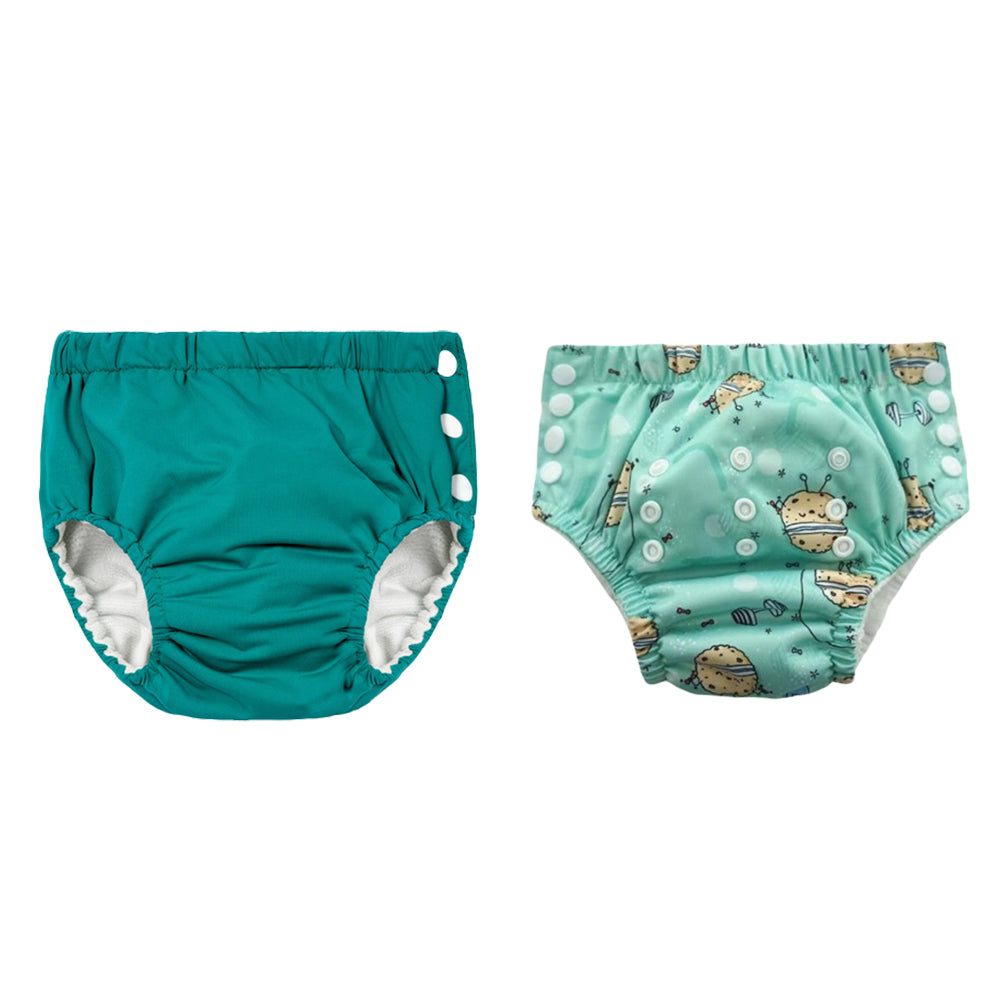 Chinmay Kids Reusable Swim Diaper Pants – Pack of 2 | Soft, Adjustable, Leak-Proof | Unisex Swimming Pool Wear for Infant Boys & Girls