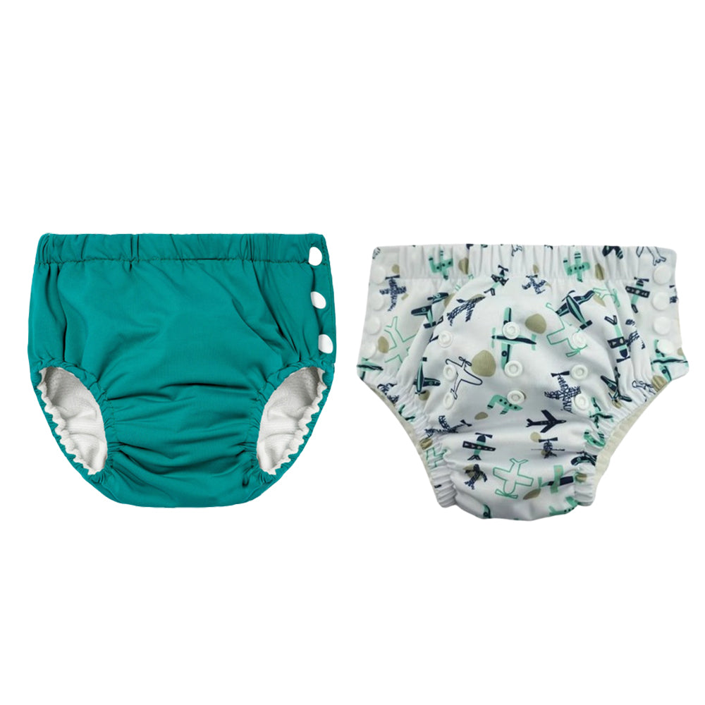 Chinmay Kids Reusable Swim Diaper Pants – Pack of 2 | Soft, Adjustable, Leak-Proof | Unisex Swimming Pool Wear for Infant Boys & Girls