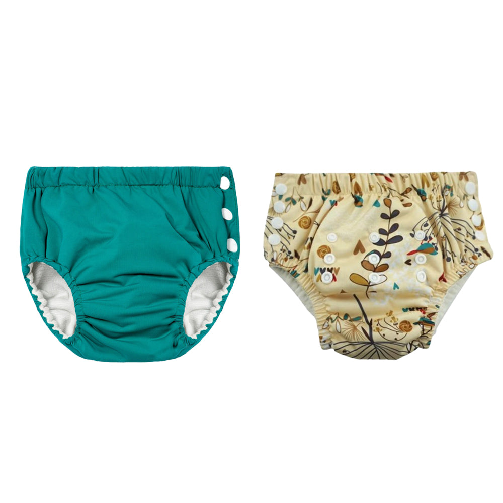 Chinmay Kids Reusable Swim Diaper Pants – Pack of 2 | Soft, Adjustable, Leak-Proof | Unisex Swimming Pool Wear for Infant Boys & Girls