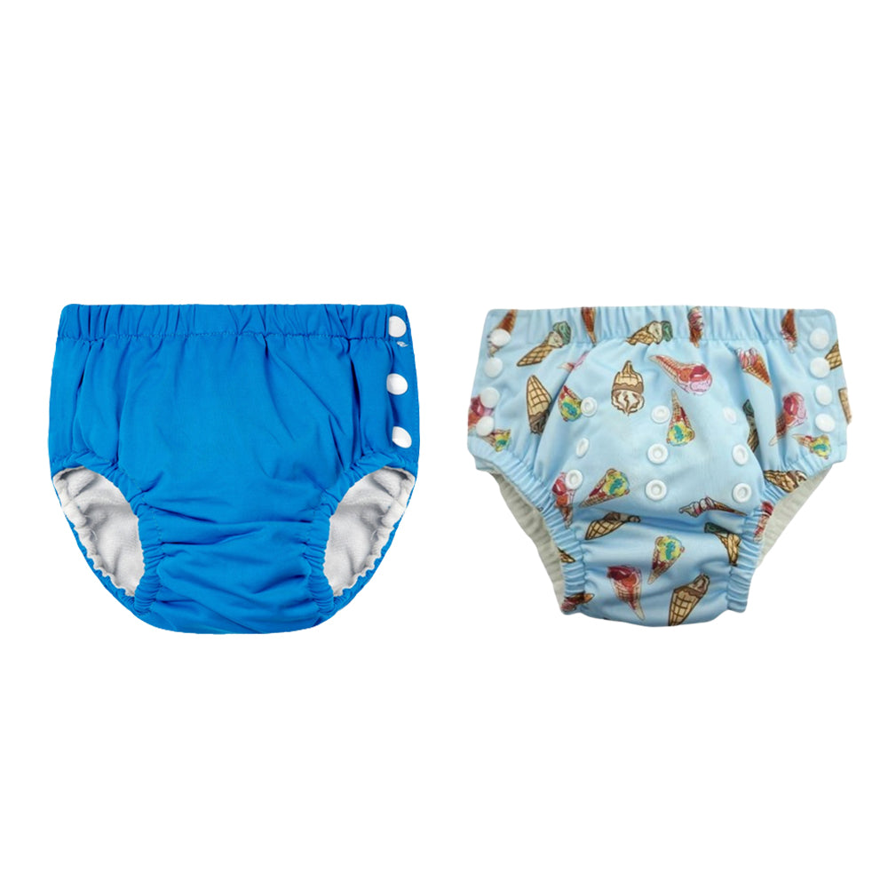 Chinmay Kids Reusable Swim Diaper Pants – Pack of 2 | Soft, Adjustable, Leak-Proof | Unisex Swimming Pool Wear for Infant Boys & Girls