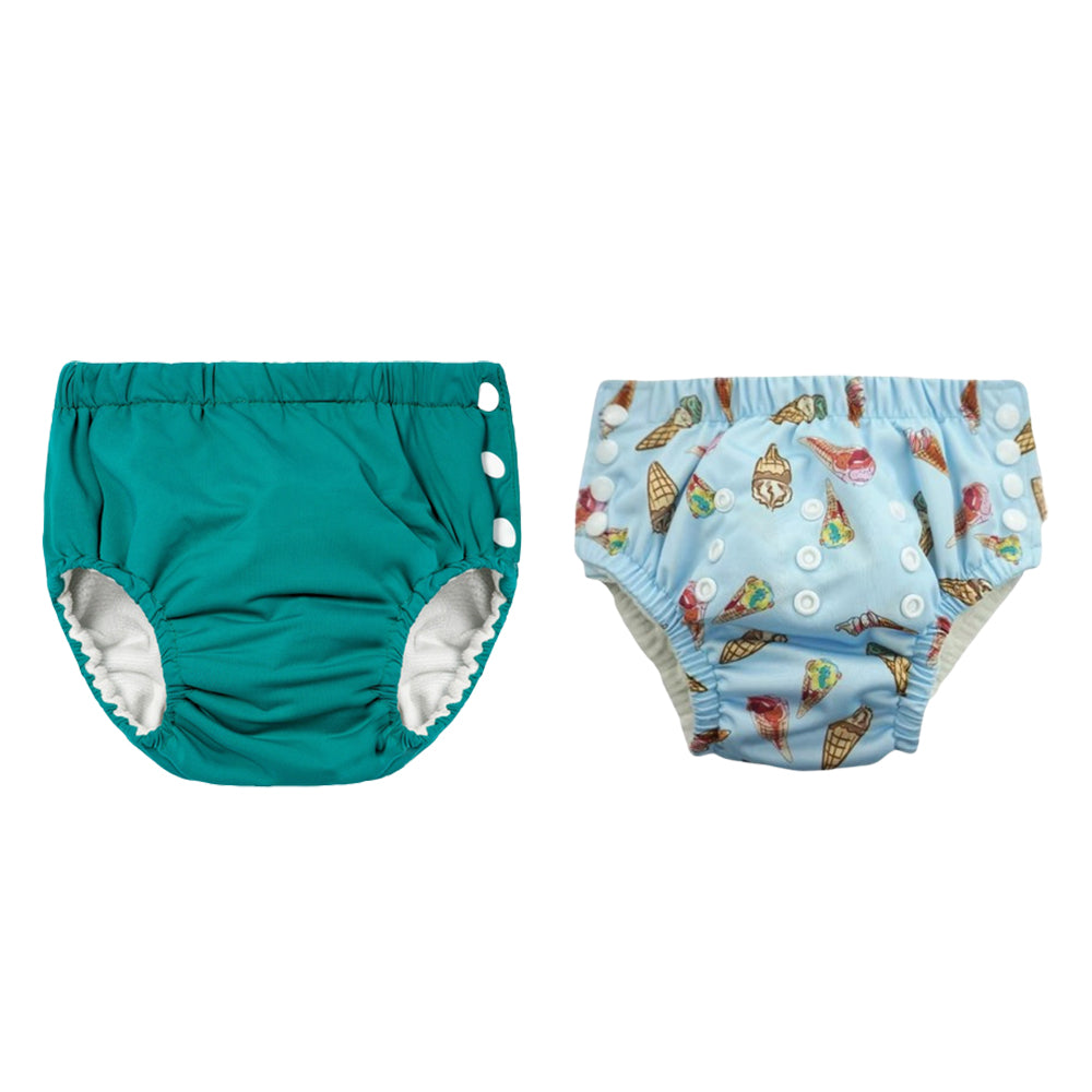 Chinmay Kids Reusable Swim Diaper Pants – Pack of 2 | Soft, Adjustable, Leak-Proof | Unisex Swimming Pool Wear for Infant Boys & Girls