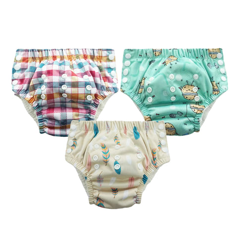 Chinmay Kids Swim Diaper for (6m-3 Year) Boys and Girl, Reusable Adjustable Washable One Size (Pack Of 3)