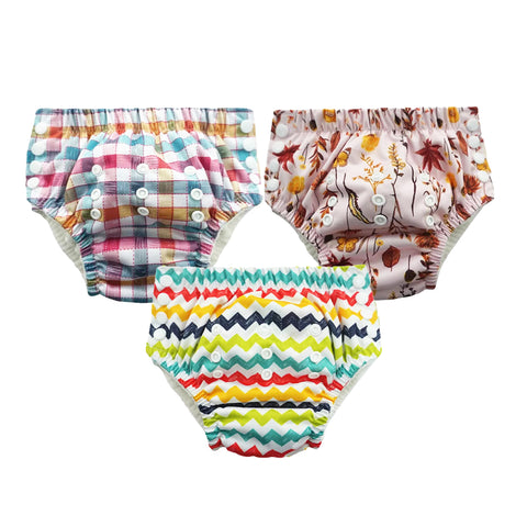 Chinmay Kids Swim Diaper for (6m-3 Year) Boys and Girl, Reusable Adjustable Washable One Size (Pack Of 3)