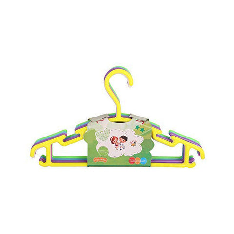 Chinmay Kids Non-Slip Multi Color Tubular Children's Hangers for Kids Baby Infant Toddler with Plastic Hanger Straps (Set of 18)