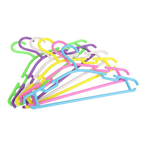 Chinmay Kids Non-Slip Multi Color Tubular Children's Hangers for Kids Baby Infant Toddler with Plastic Hanger Straps (Set of 12)