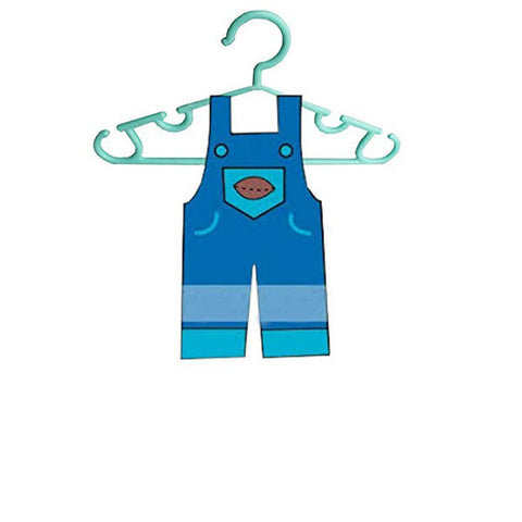 Chinmay Kids Non-Slip Multi Color Tubular Children's Hangers for Kids Baby Infant Toddler with Plastic Hanger Straps (Set of 18)