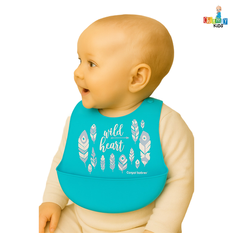 Chinmay Kids Lightweight Waterproof Silicone Baby Bib – Easy-Wipe, Soft & Adjustable Feeding Bib for Infants & Toddlers (Unisex)