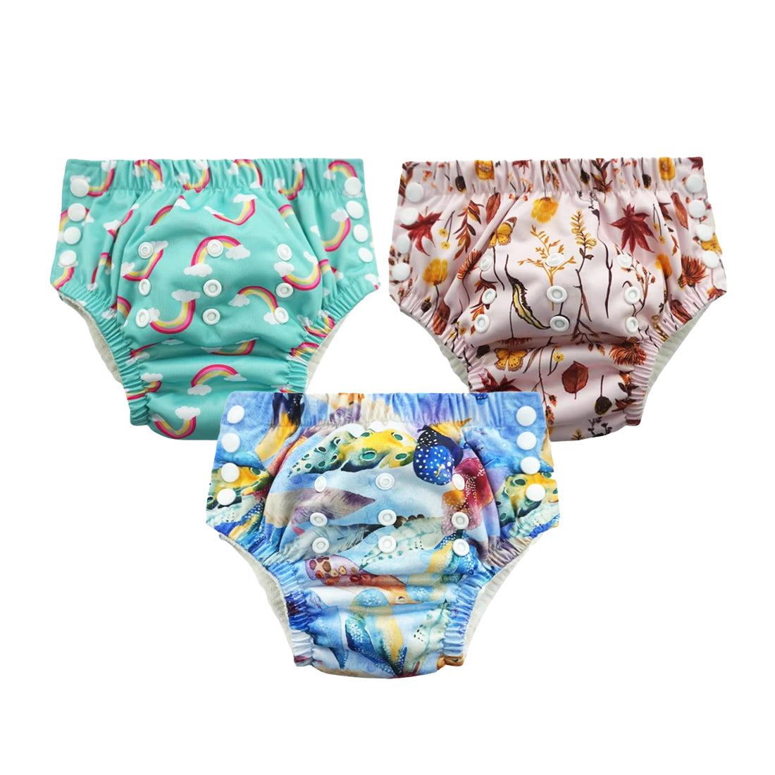 Chinmay Kids Swim Diaper for (6m-3 Year) Boys and Girl, Reusable Adjustable Washable One Size (Pack Of 3)