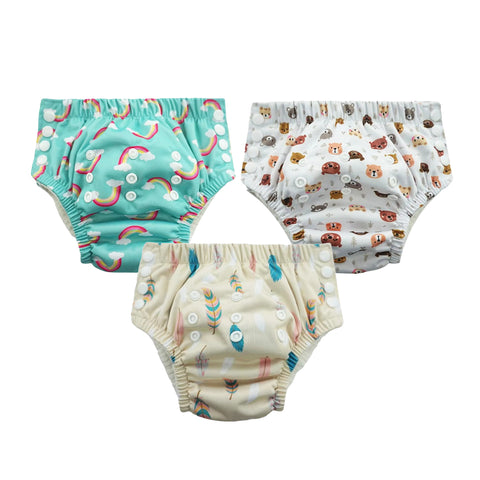 Chinmay Kids Swim Diaper for (6m-3 Year) Boys and Girl, Reusable Adjustable Washable One Size (Pack Of 3)