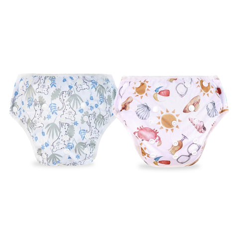 Chinmay Kids Swim Diaper for (6m-3 Year) Boys and Girl, Reusable Adjustable Washable One Size (Pack Of 2)