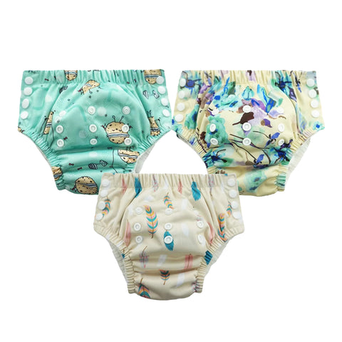 Chinmay Kids Swim Diaper for (6m-3 Year) Boys and Girl, Reusable Adjustable Washable One Size (Pack Of 3)