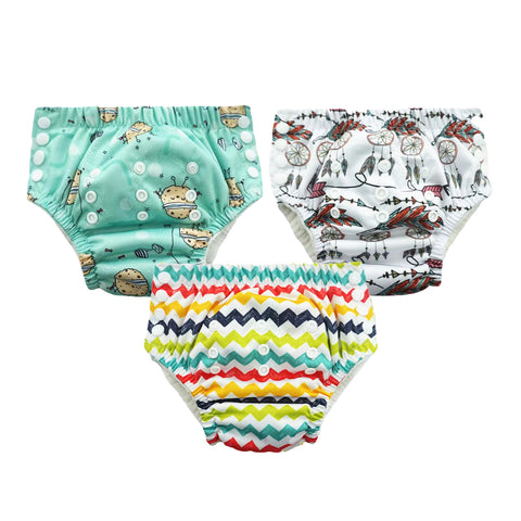 Chinmay Kids Swim Diaper for (6m-3 Year) Boys and Girl, Reusable Adjustable Washable One Size (Pack Of 3)