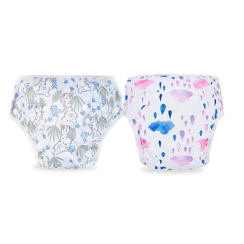 Chinmay Kids Swim Diaper for (6m-3 Year) Boys and Girl, Reusable Adjustable Washable One Size (Pack Of 2)