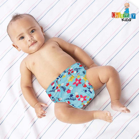 Chinmay Kids Cloth Diaper- Cute Prints, Freesize, Reusable, Washable, Adjustable Snap Buttons Cloth Diaper For Babies (0-36 Months Newborn) With Wet-Free Insert Pads/ Leak Proof & Dry Feel Pink Strawberry