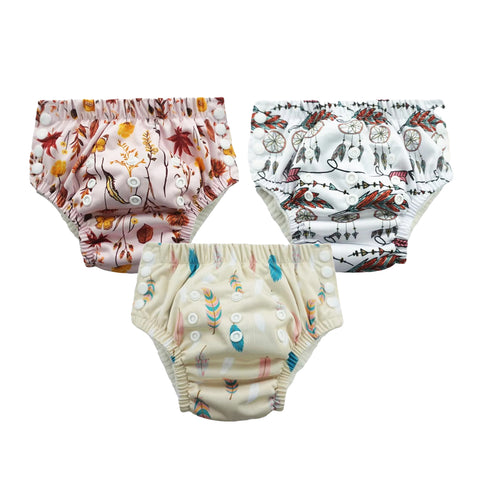 Chinmay Kids Swim Diaper for (6m-3 Year) Boys and Girl, Reusable Adjustable Washable One Size (Pack Of 3)