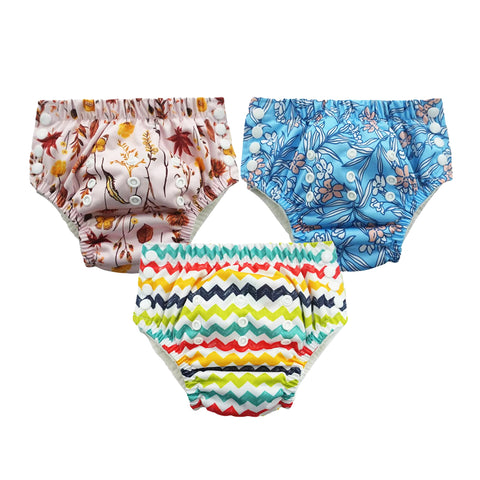Chinmay Kids Swim Diaper for (6m-3 Year) Boys and Girl, Reusable Adjustable Washable One Size (Pack Of 3)