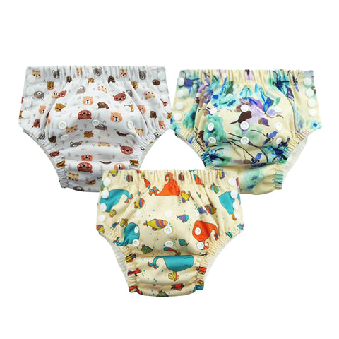Chinmay Kids Swim Diaper for (6m-3 Year) Boys and Girl, Reusable Adjustable Washable One Size (Pack Of 3)