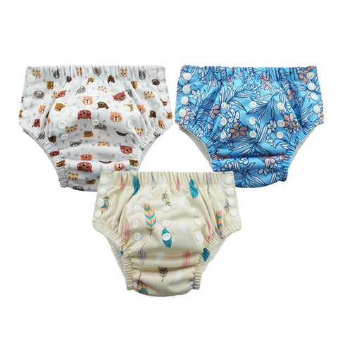 Chinmay Kids Swim Diaper for (6m-3 Year) Boys and Girl, Reusable Adjustable Washable One Size (Pack Of 3)