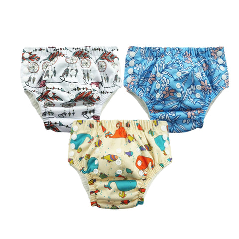 Chinmay Kids Swim Diaper for (6m-3 Year) Boys and Girl, Reusable Adjustable Washable One Size (Pack Of 3)