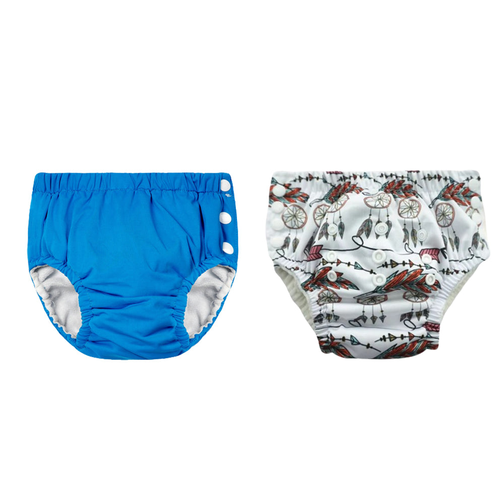 Chinmay Kids Reusable Swim Diaper Pants – Pack of 2 | Soft, Adjustable, Leak-Proof | Unisex Swimming Pool Wear for Infant Boys & Girls