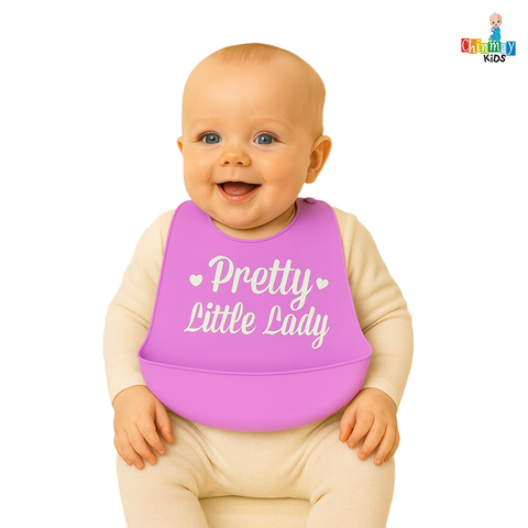 Chinmay Kids Lightweight Waterproof Silicone Baby Bib – Easy-Wipe, Soft & Adjustable Feeding Bib for Infants & Toddlers (Unisex)