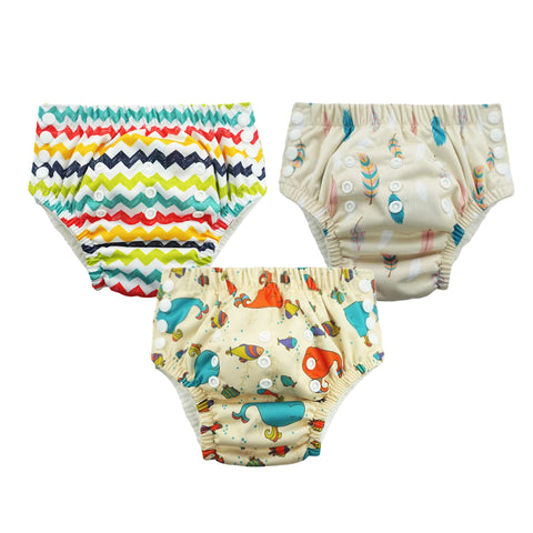 Chinmay Kids Swim Diaper for (6m-3 Year) Boys and Girl, Reusable Adjustable Washable One Size (Pack Of 3)