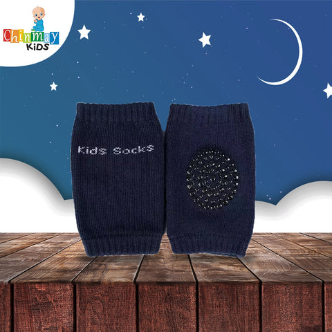 Chinmay Kids Knee Pads for Kids, Anti-Slip Padded Stretchable Elastic Cotton Soft Comfortable Light Gray Baby Knee Pads  (Soft Mesh Breathable, Elbow Cushion Pad)