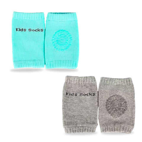 Chinmay Kids Knee Pads for Kids, Anti-Slip Padded Stretchable Elastic Cotton Soft Comfortable Light Gray Baby Knee Pads  (Soft Mesh Breathable, Elbow Cushion Pad)