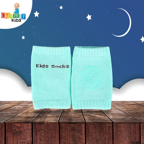 Chinmay Kids Knee Pads for Kids, Anti-Slip Padded Stretchable Elastic Cotton Soft Comfortable Light Gray Baby Knee Pads  (Soft Mesh Breathable, Elbow Cushion Pad)