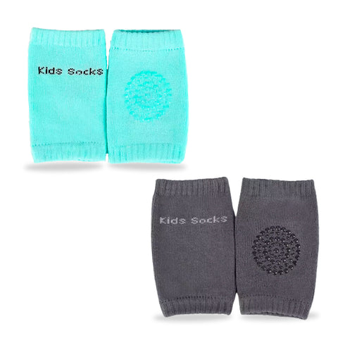 Chinmay Kids Knee Pads for Kids, Anti-Slip Padded Stretchable Elastic Cotton Soft Comfortable Light Gray Baby Knee Pads  (Soft Mesh Breathable, Elbow Cushion Pad)