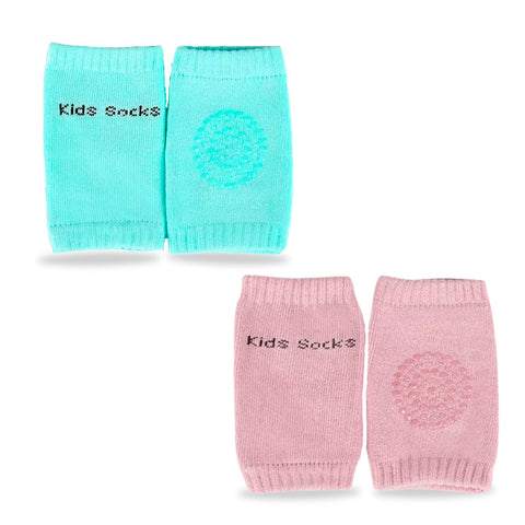 Chinmay Kids Knee Pads for Kids, Anti-Slip Padded Stretchable Elastic Cotton Soft Comfortable Light Gray Baby Knee Pads  (Soft Mesh Breathable, Elbow Cushion Pad)