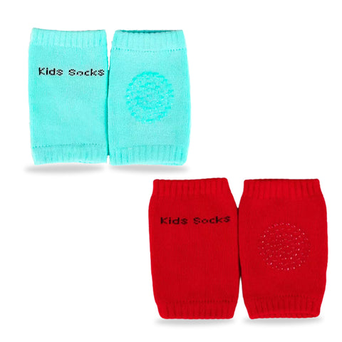 Chinmay Kids Knee Pads for Kids, Anti-Slip Padded Stretchable Elastic Cotton Soft Comfortable Light Gray Baby Knee Pads  (Soft Mesh Breathable, Elbow Cushion Pad)