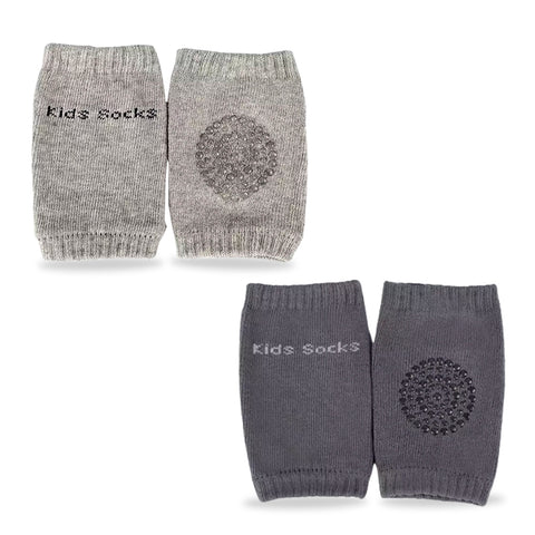 Chinmay Kids Knee Pads for Kids, Anti-Slip Padded Stretchable Elastic Cotton Soft Comfortable Light Gray Baby Knee Pads  (Soft Mesh Breathable, Elbow Cushion Pad)