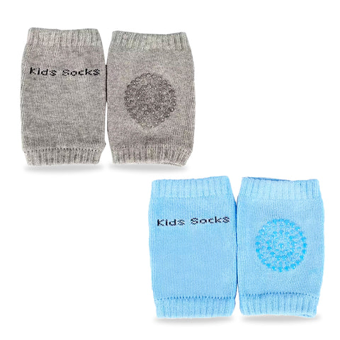 Chinmay Kids Knee Pads for Kids, Anti-Slip Padded Stretchable Elastic Cotton Soft Comfortable Light Gray Baby Knee Pads  (Soft Mesh Breathable, Elbow Cushion Pad)