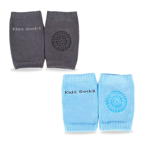 Chinmay Kids Knee Pads for Kids, Anti-Slip Padded Stretchable Elastic Cotton Soft Comfortable Light Gray Baby Knee Pads  (Soft Mesh Breathable, Elbow Cushion Pad)