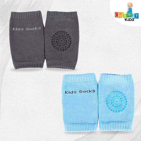Chinmay Kids Knee Pads for Crawling – Anti-Slip Padded, Stretchable Elastic Cotton Safety Protectors for Knees and Elbows | Pack of 2