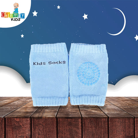 Chinmay Kids Knee Pads for Kids, Anti-Slip Padded Stretchable Elastic Cotton Soft Comfortable Light Gray Baby Knee Pads  (Soft Mesh Breathable, Elbow Cushion Pad)