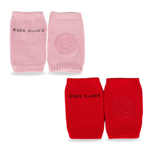 Chinmay Kids Knee Pads for Kids, Anti-Slip Padded Stretchable Elastic Cotton Soft Comfortable Light Gray Baby Knee Pads  (Soft Mesh Breathable, Elbow Cushion Pad)