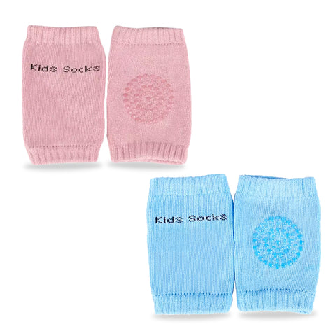 Chinmay Kids Knee Pads for Kids, Anti-Slip Padded Stretchable Elastic Cotton Soft Comfortable Light Gray Baby Knee Pads  (Soft Mesh Breathable, Elbow Cushion Pad)