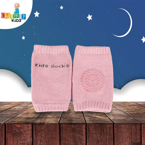 Chinmay Kids Knee Pads for Kids, Anti-Slip Padded Stretchable Elastic Cotton Soft Comfortable Light Gray Baby Knee Pads  (Soft Mesh Breathable, Elbow Cushion Pad)