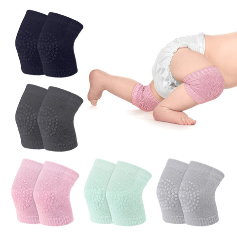 Chinmay Kids Knee Pads for Crawling – Anti-Slip Padded, Stretchable Elastic Cotton Safety Protectors for Knees and Elbows | Pack of 3