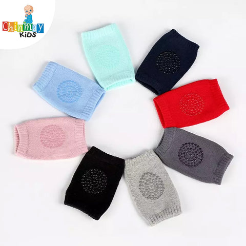 Chinmay Kids Knee Pads for Crawling – Anti-Slip Padded, Stretchable Elastic Cotton Safety Protectors for Knees and Elbows | Pack of 3