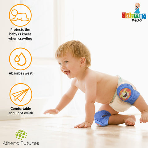 Chinmay Kids Knee Pads for Crawling – Anti-Slip, Padded, and Made from Stretchable Elastic Cotton for Knee and Elbow Protection | Pack Of 3