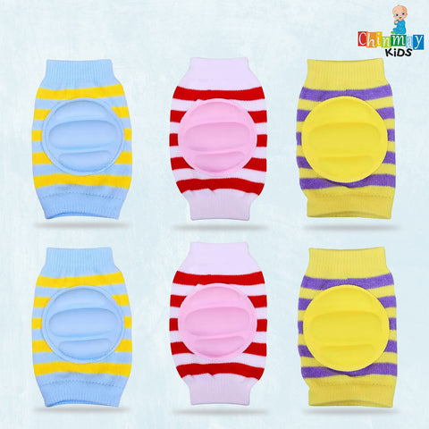 Chinmay Kids Knee Pads for Crawling – Anti-Slip, Padded, and Made from Stretchable Elastic Cotton for Knee and Elbow Protection | Pack Of 3