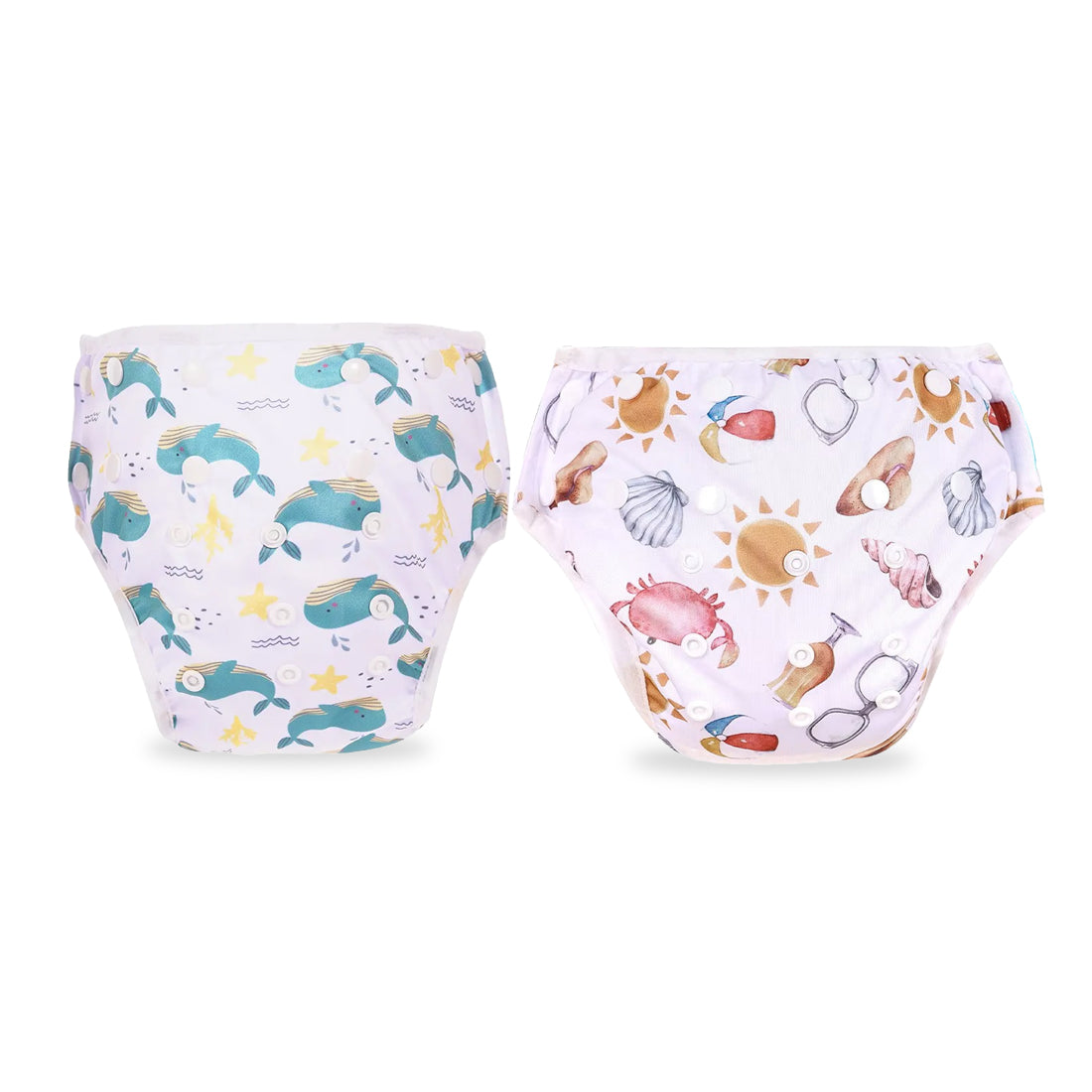 Chinmay Kids Swim Diaper for (6m-3 Year) Boys and Girl, Reusable Adjustable Washable One Size (Pack Of 2)