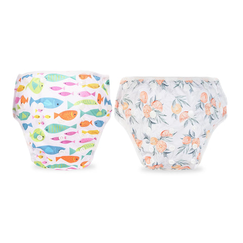 Chinmay Kids Swim Diaper for (6m-3 Year) Boys and Girl, Reusable Adjustable Washable One Size (Pack Of 2)