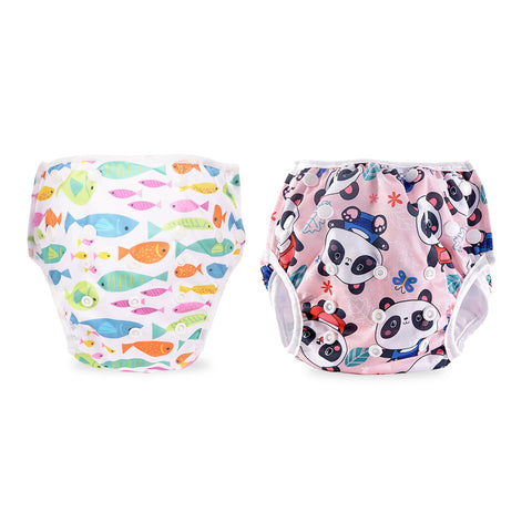 Chinmay Kids Swim Diaper for (6m-3 Year) Boys and Girl, Reusable Adjustable Washable One Size (Pack Of 2)