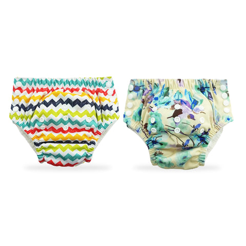 Chinmay Kids Swim Diaper for (6m-3 Year) Boys and Girl, Reusable Adjustable Washable One Size (Pack Of 2)